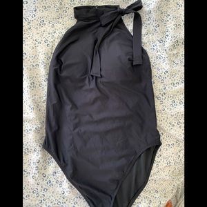 J. Crew $118 Bow-Front One-Piece Sz 12 NWOT